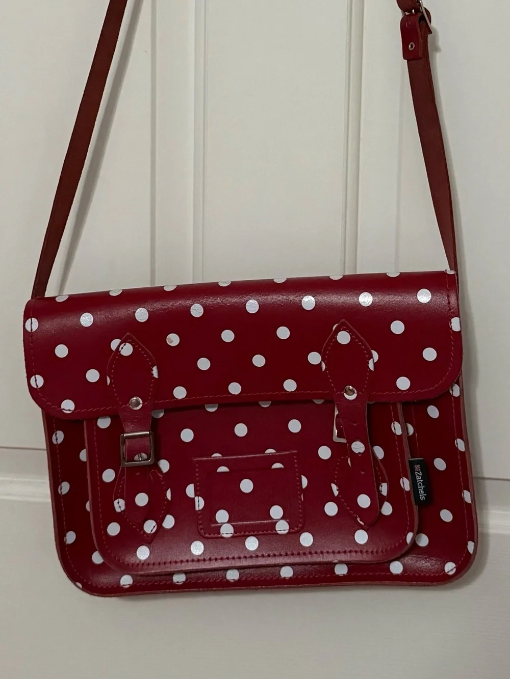 Polka Dot Red Satchel Shoulder Bag